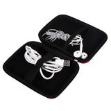 Digital Accessories Cable Earphone Storage Organizer USB Flash Drive Case Bag Hot (Dark Blue) - Top-Down View