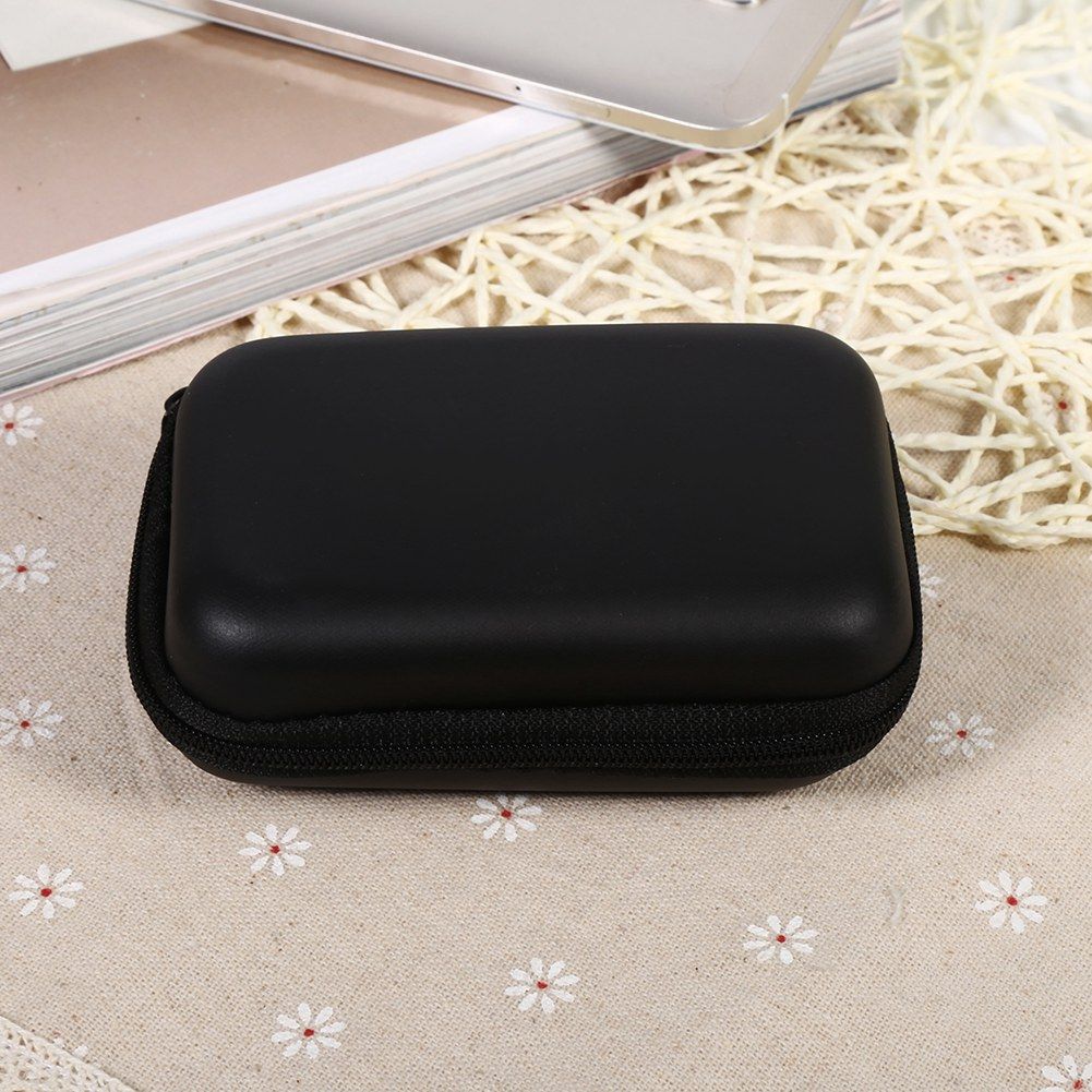 Mini Storage Bag Gadgets Organizer Portable Case For Earphone U Disk Data Cable Hot (Black)