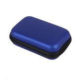 Mini Storage Bag Gadgets Organizer Portable Case For Earphone U Disk Data Cable Hot (Dark Blue) - Front View