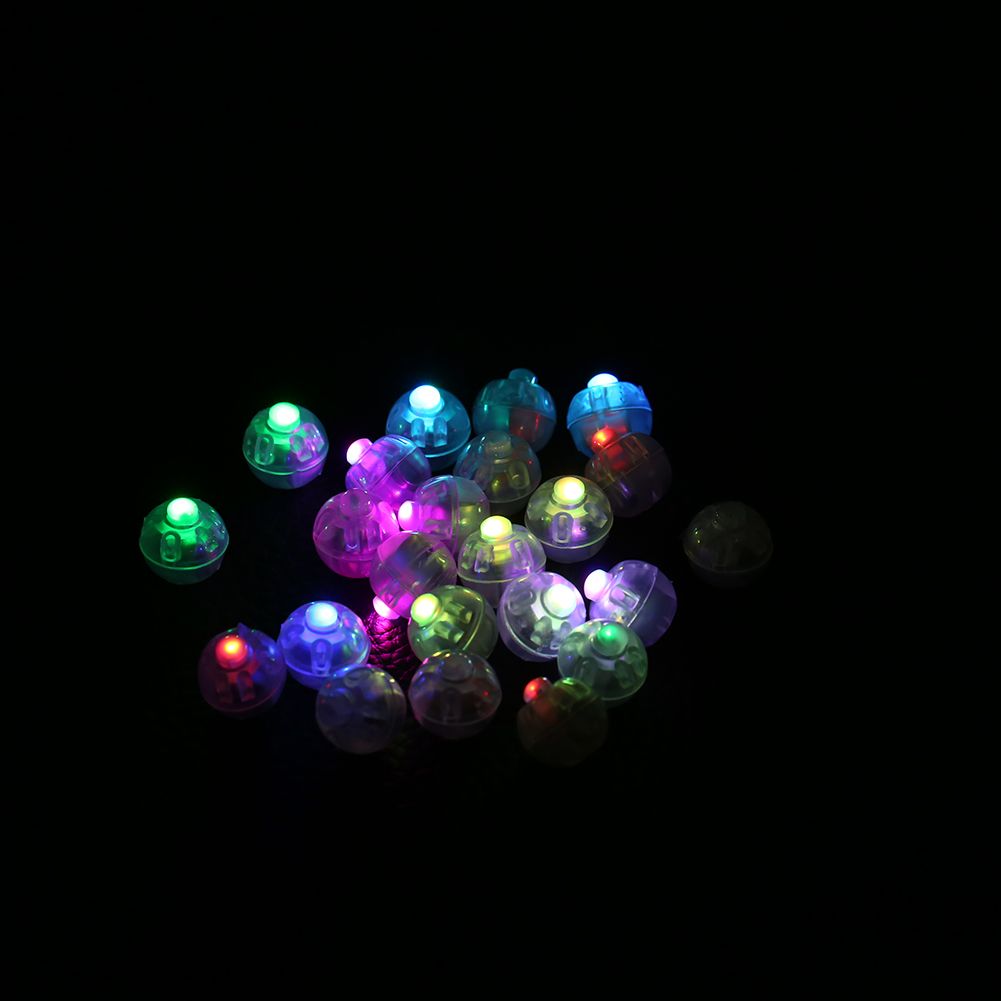 100Pcs/lot Round Flash Ball Lamps Balloon Lights Home Christmas Wedding Party Decor RGB