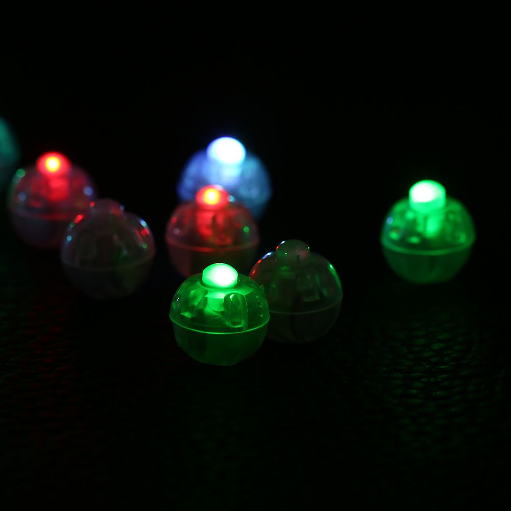 100Pcs/lot Round Flash Ball Lamps Balloon Lights Home Christmas Wedding Party Decor RGB