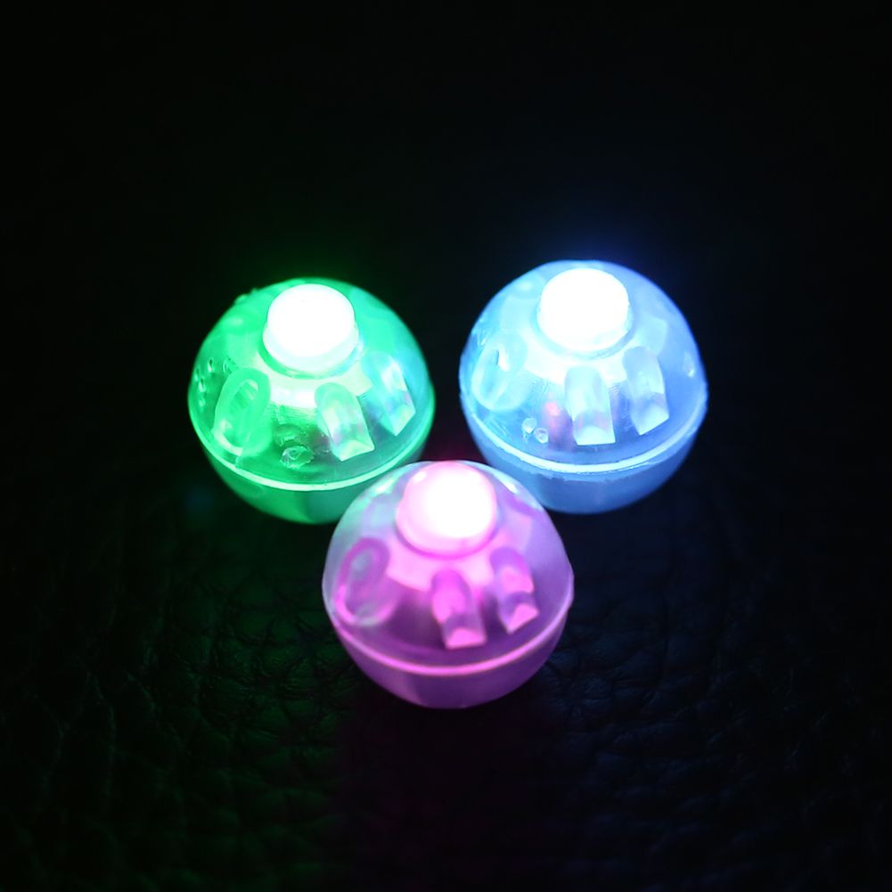 100Pcs/lot Round Flash Ball Lamps Balloon Lights Home Christmas Wedding Party Decor RGB
