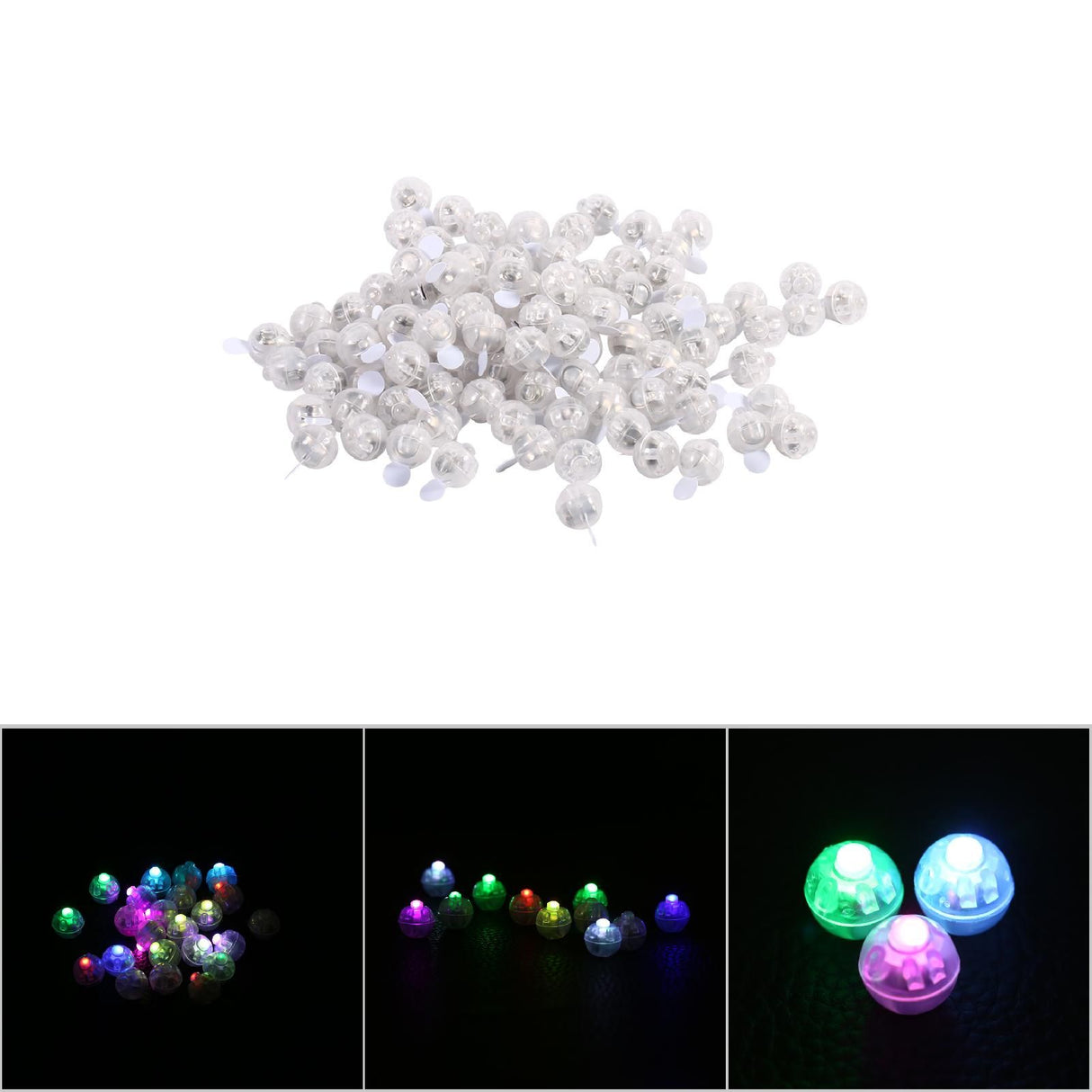 100Pcs/lot Round Flash Ball Lamps Balloon Lights Home Christmas Wedding Party Decor RGB
