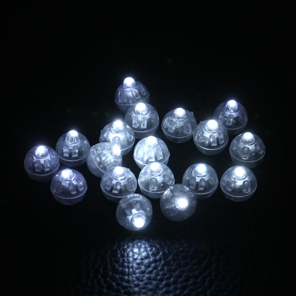 100Pcs/lot Round Flash Ball Lamps Balloon Lights Home Christmas Wedding Party Decor White