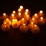 100Pcs/lot Round Flash Ball Lamps Balloon Lights Christmas Wedding Party Decoration Yellow