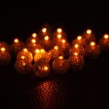 100Pcs/lot Round Flash Ball Lamps Balloon Lights Christmas Wedding Party Decoration Yellow
