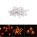 100Pcs/lot Round Flash Ball Lamps Balloon Lights Christmas Wedding Party Decoration Yellow