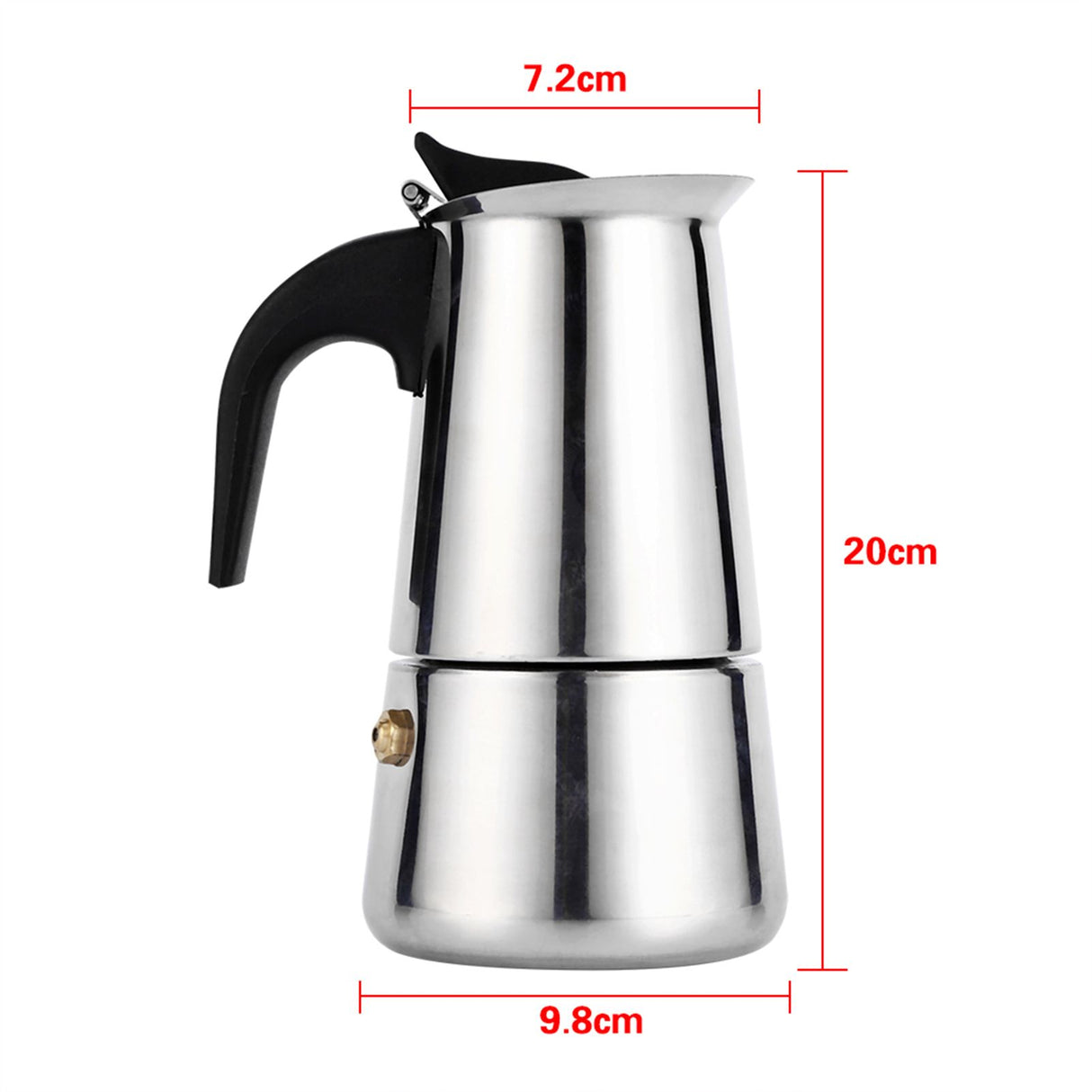 Stainless Steel Percolator Moka Pot Coffee Maker Stove Home Office Use (300ml)