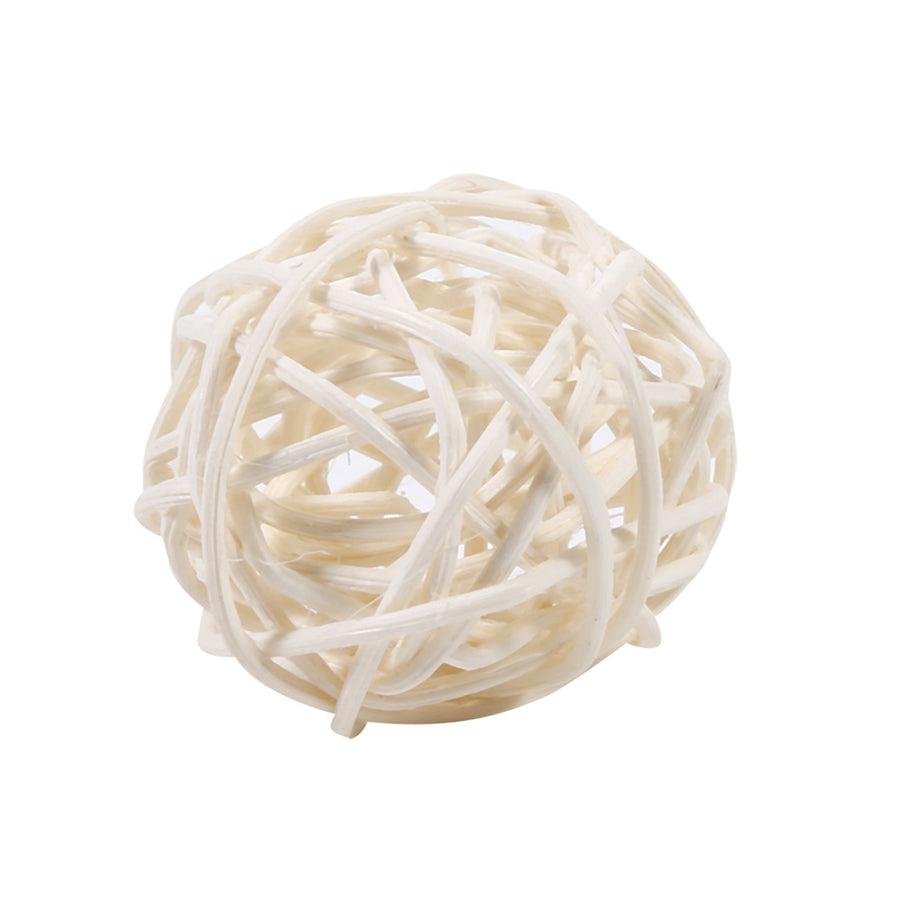 20Pcs Decorative Rattan Balls Ornaments Wedding Christmas Birthday Party Decorations (White)