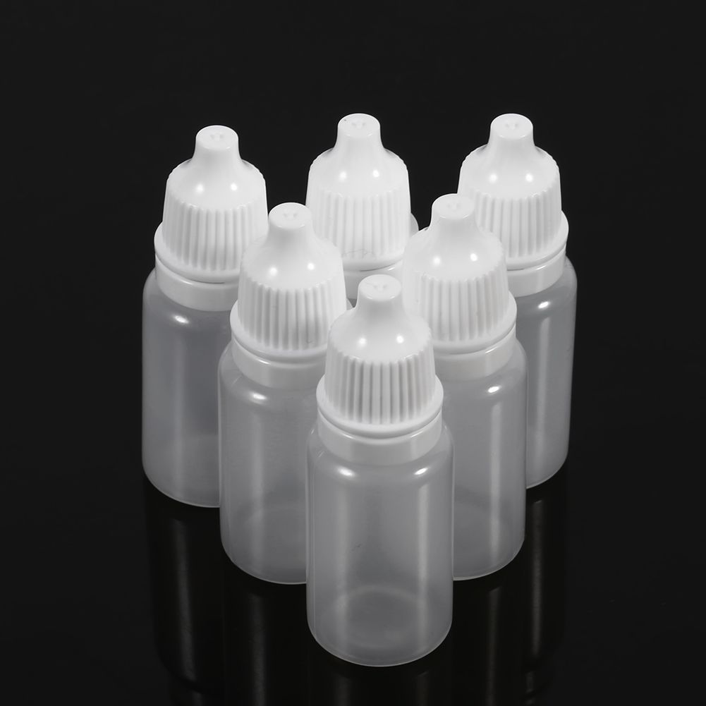 50PCS 10ml Volume Empty Plastic Squeezable Bottles Eye Liquid Container Dropper