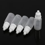 50PCS 10ml Volume Empty Plastic Squeezable Bottles Eye Liquid Container Dropper - Low Angle