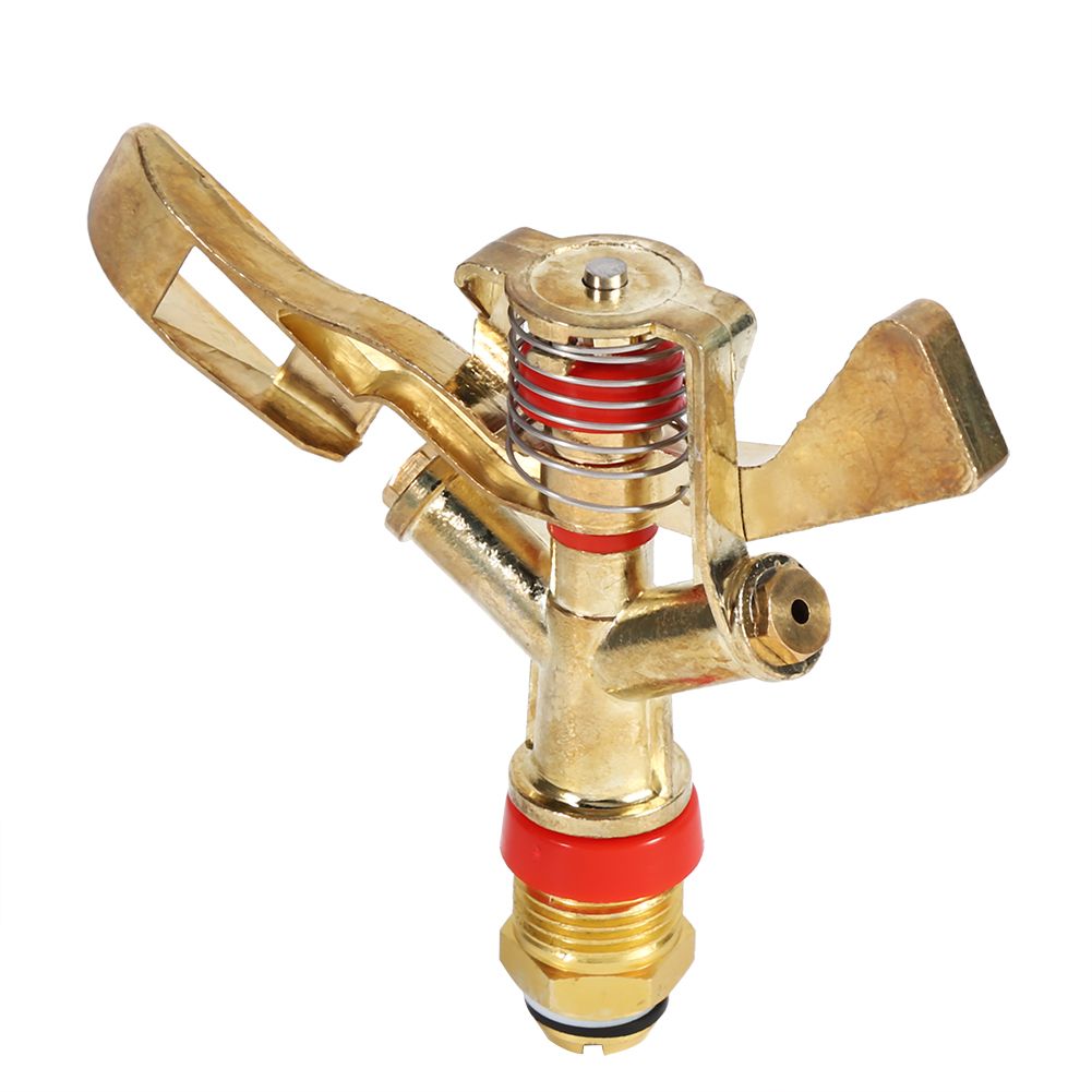 1/2 Inch Connector Brass Rotate Rocker Arm Water Sprinkler Spray Nozzle Garden Irrigation