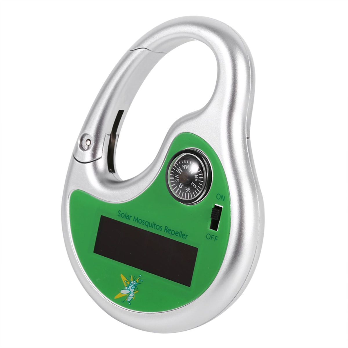 Portable Mosquito Insect Killer Repeller Expeller Hook Type Solar Ultrasonic W/ Compass Outdoor