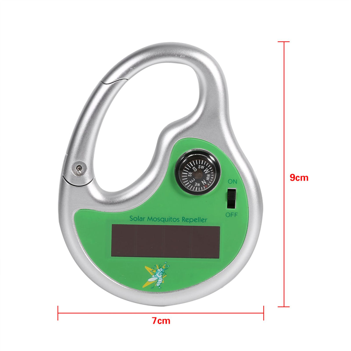 Portable Mosquito Insect Killer Repeller Expeller Hook Type Solar Ultrasonic W/ Compass Outdoor