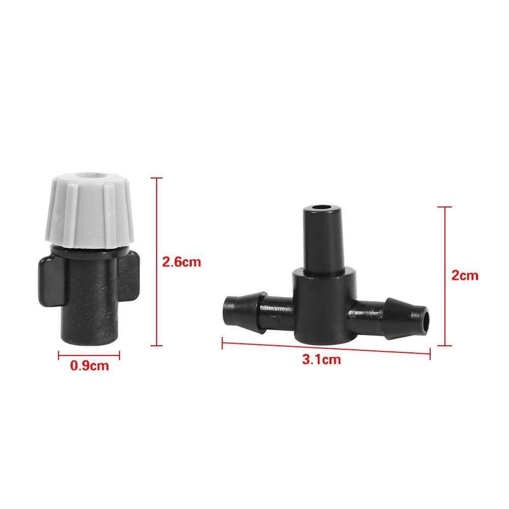 20Pcs Sprinkler Heads Atomizing Nozzle Tee Joints Misting Watering Home Graden Irrigation