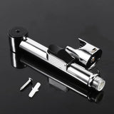 Home Bathroom Handheld Portable Chrome Plated ABS Shattaf Toilet Bidet Shower Spray - Rear View