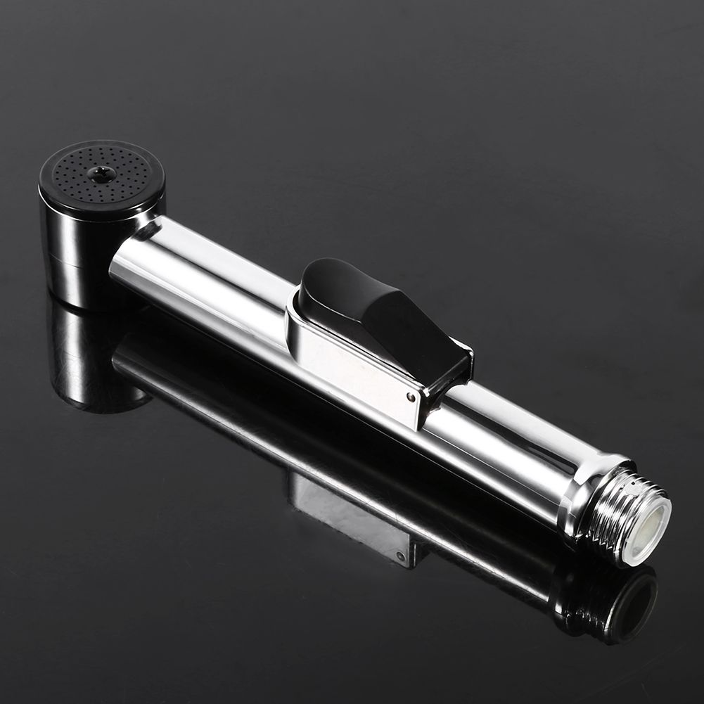 Home Bathroom Handheld Portable Chrome Plated ABS Shattaf Toilet Bidet Shower Spray