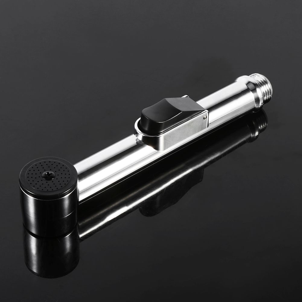 Home Bathroom Handheld Portable Chrome Plated ABS Shattaf Toilet Bidet Shower Spray