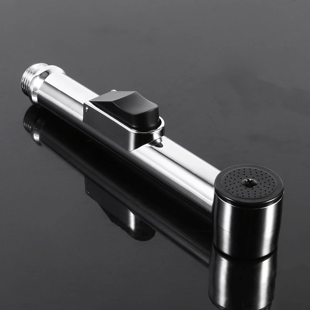Home Bathroom Handheld Portable Chrome Plated ABS Shattaf Toilet Bidet Shower Spray