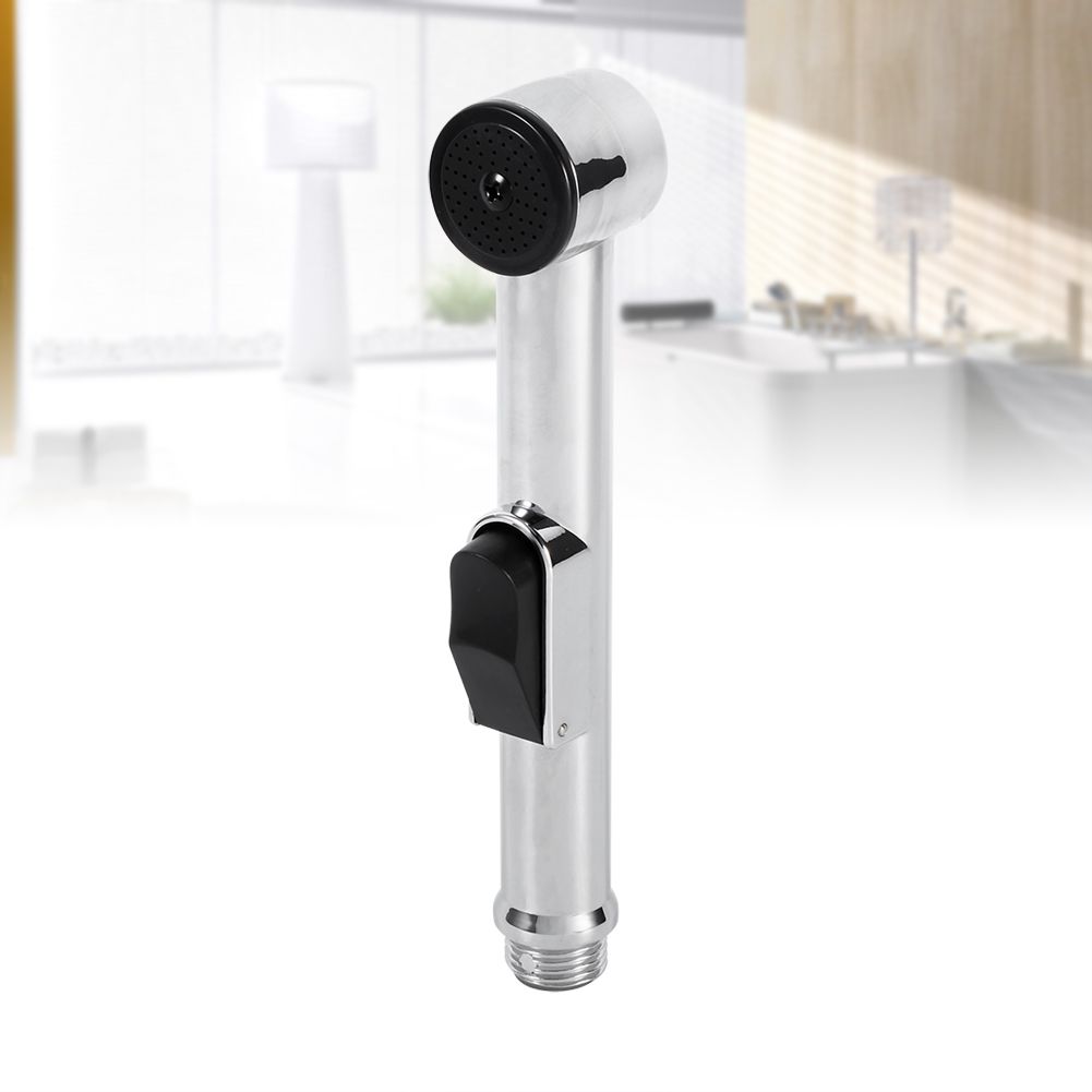 Home Bathroom Handheld Portable Chrome Plated ABS Shattaf Toilet Bidet Shower Spray