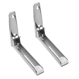 2x Kitchen Stainless Steel Microwave Oven Bracket Sturdy Foldable Stretch Wall Mount Rack Shelf - Rear View