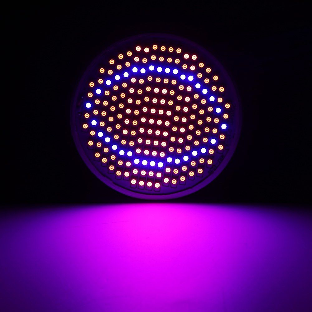 24W 200-LED Plant Grow Light E27 Hydroponic Flower Veg Growing Lamps 85~265V