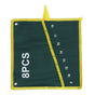 1Pc Durable Canvas Spanner Wrench Tool Roll Up Storage Bag Green 8 Pockets