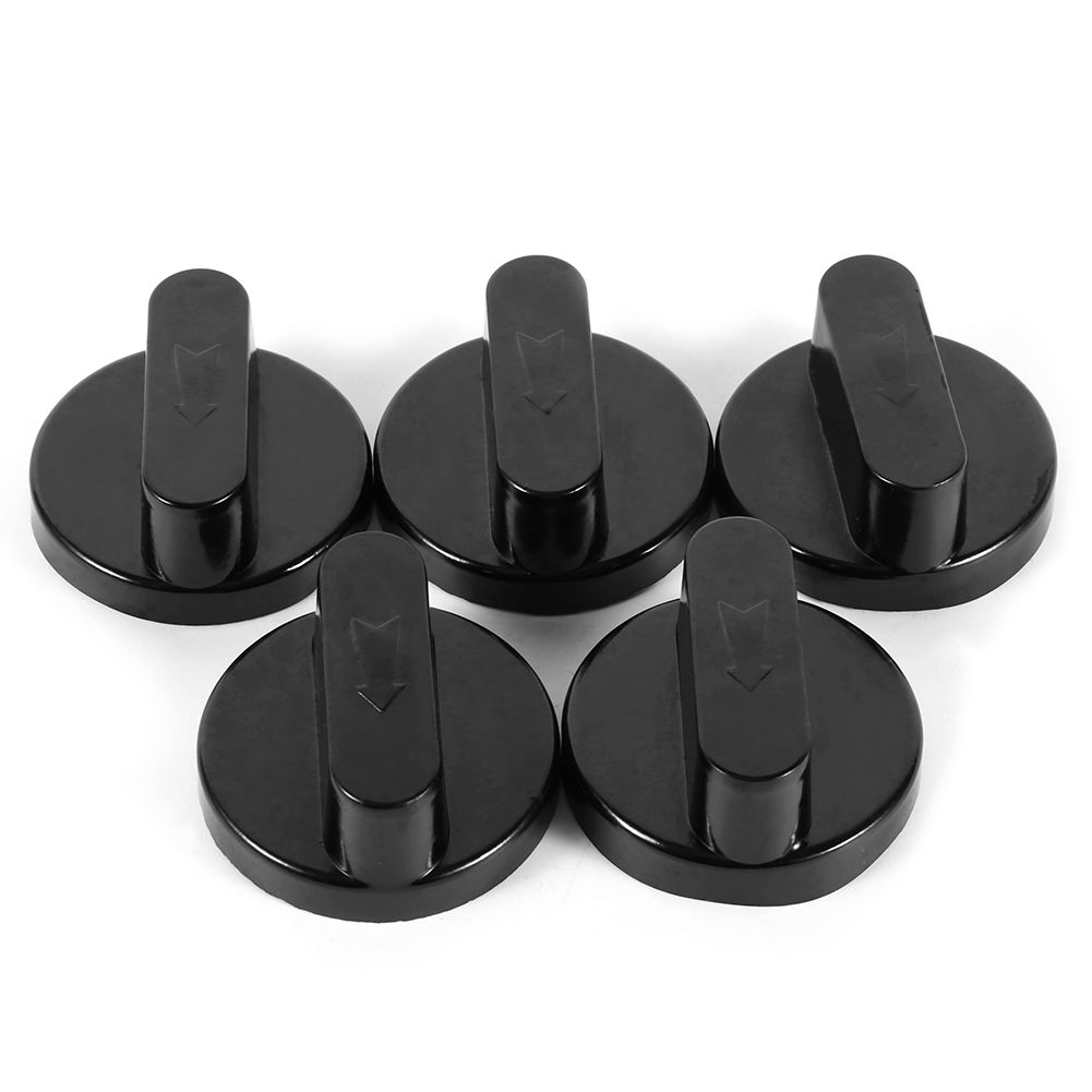 5Pcs New Black Universal Cooker Oven Gas Stove Grill Control Knobs Switch Home Kitchen Use