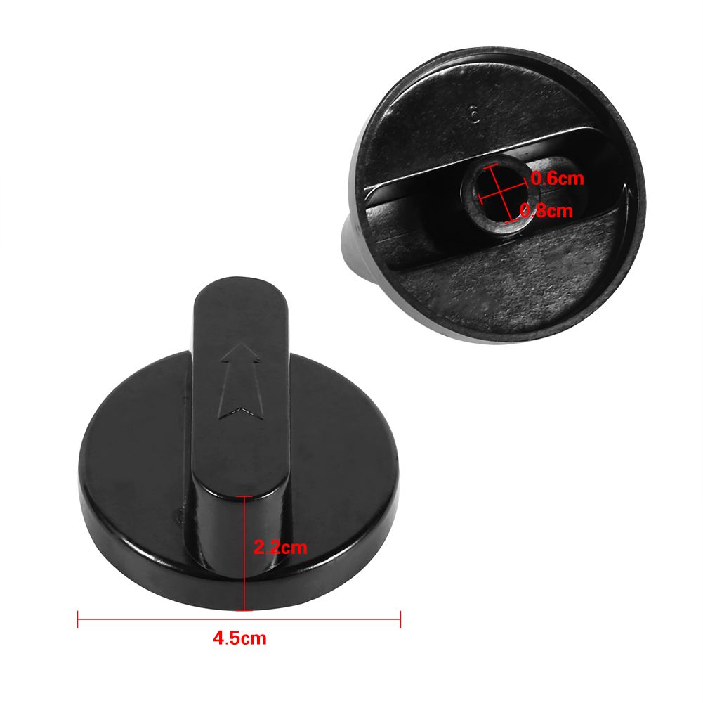 5Pcs New Black Universal Cooker Oven Gas Stove Grill Control Knobs Switch Home Kitchen Use