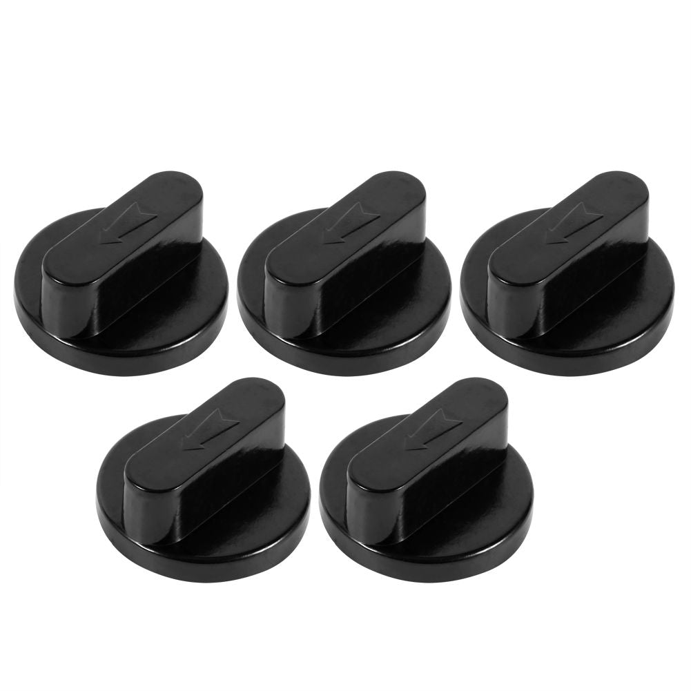 5Pcs New Black Universal Cooker Oven Gas Stove Grill Control Knobs Switch Home Kitchen Use