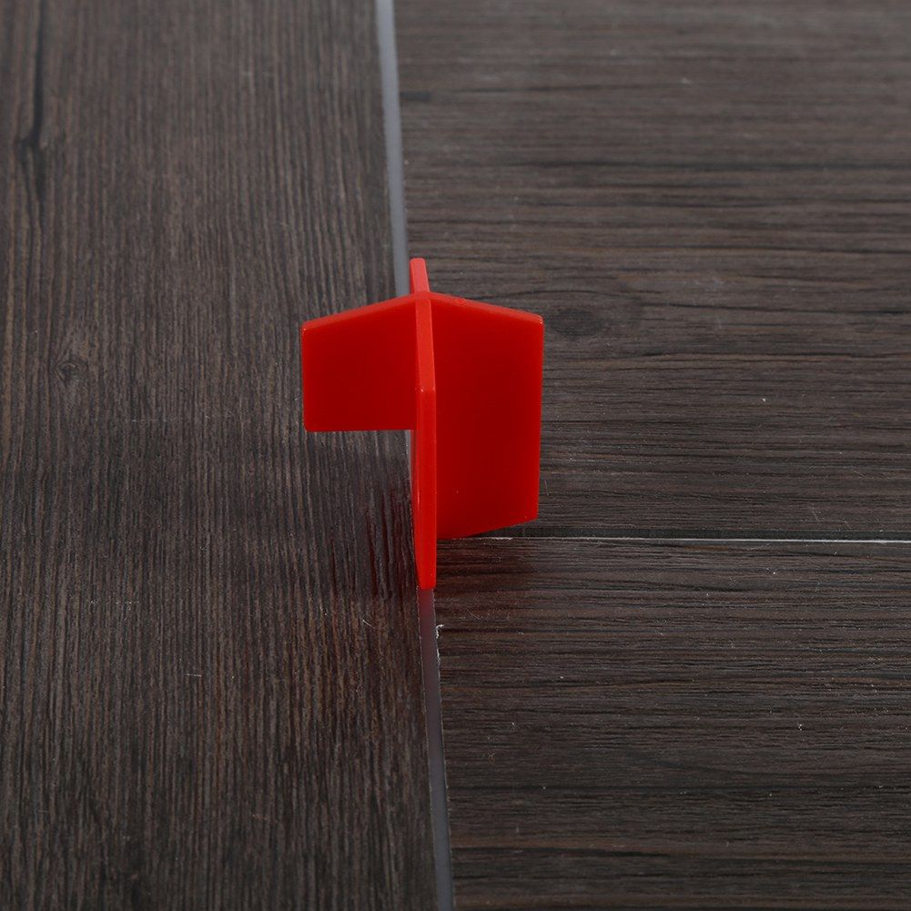 50Pcs 1/16'' Tile Leveling System Red 3 Side Spacer Cross And T Shape Ceramic Floor Wall Tools