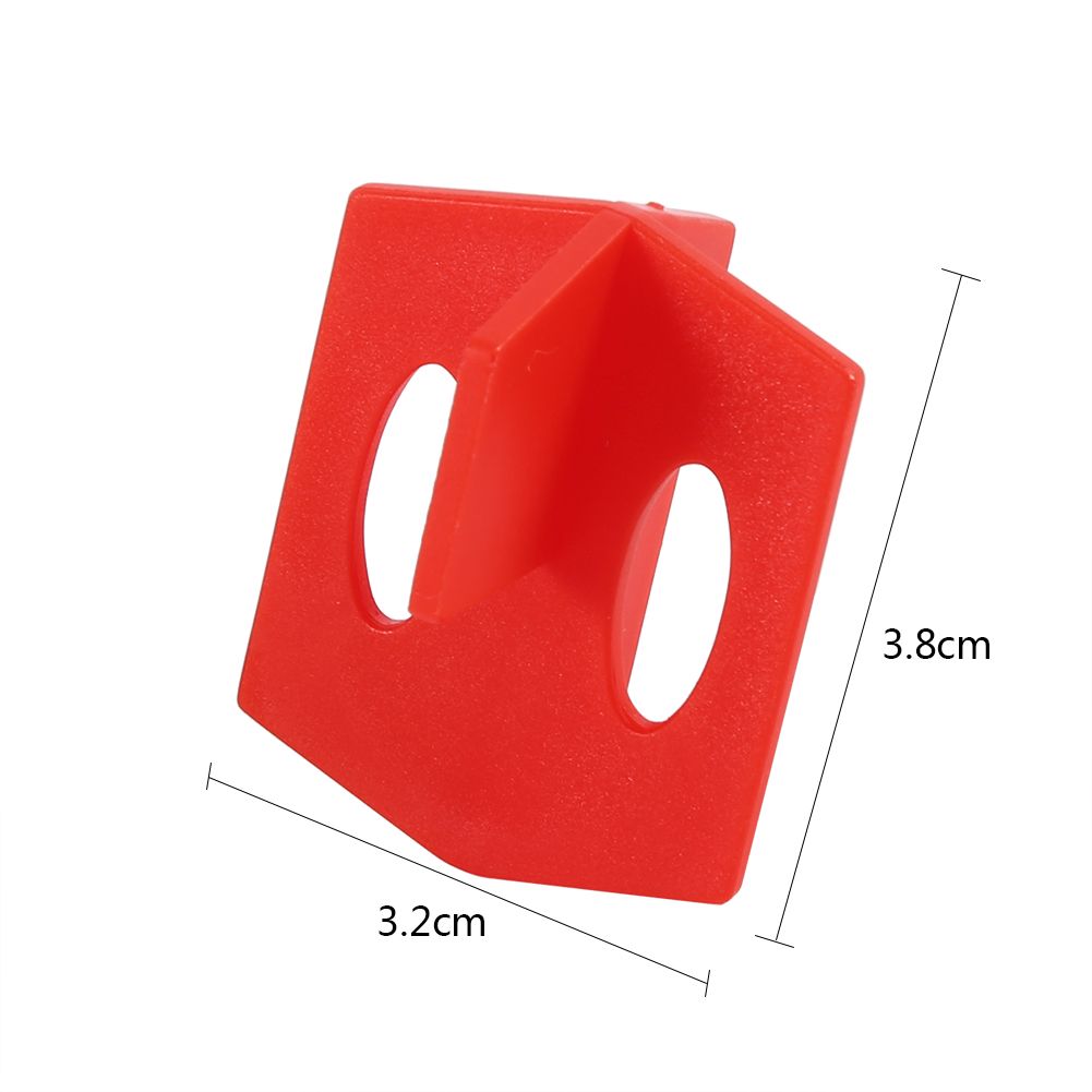 50Pcs 1/16'' Tile Leveling System Red 3 Side Spacer Cross And T Shape Ceramic Floor Wall Tools