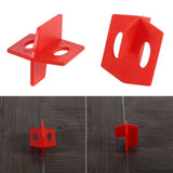 50Pcs 1/16'' Tile Leveling System Red 3 Side Spacer Cross And T Shape Ceramic Floor Wall Tools