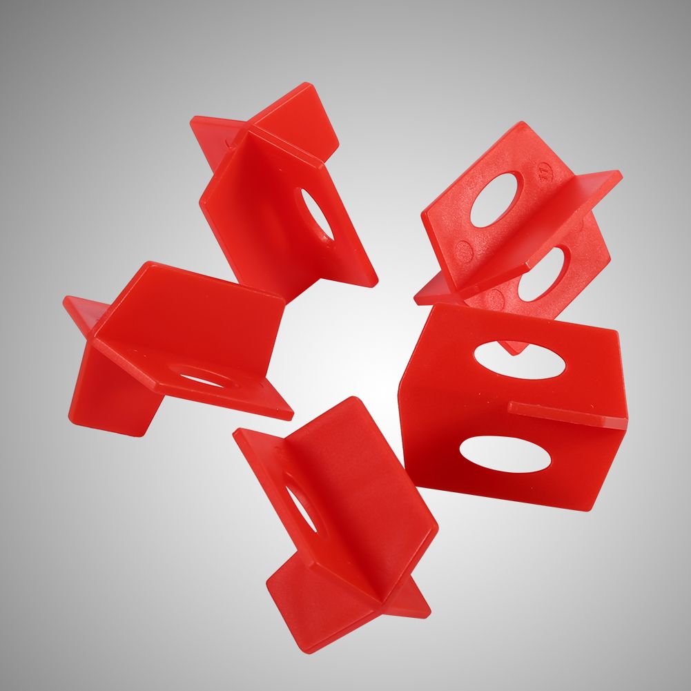 50Pcs 1/16'' Tile Leveling System Red 3 Side Spacer Cross And T Shape Ceramic Floor Wall Tools