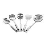 5Pcs Multi functional Kitchen Utensil Set Stainless Steel Spoons Shovel Spatula Cooking Tools - Side View