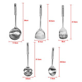 5Pcs Multi functional Kitchen Utensil Set Stainless Steel Spoons Shovel Spatula Cooking Tools - Extra Image