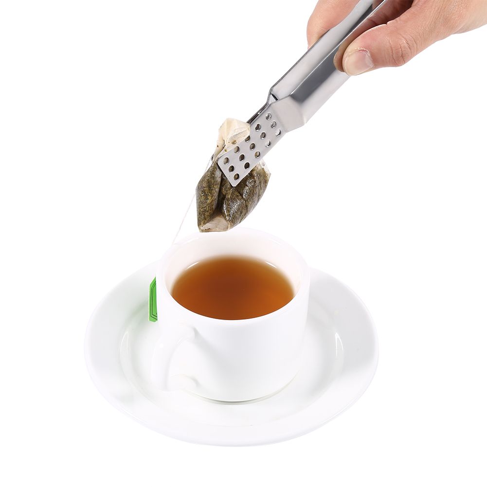 Stainless Steel Kitchen Clamp Tong Tea Bag Tong Food Clamp Cooking Tool