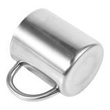 Portable Student Stainless Steel Double Wall Mug Travel Camping Coffee Tea Milk Cup Durable - 45-Degree Angle