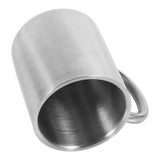 Portable Student Stainless Steel Double Wall Mug Travel Camping Coffee Tea Milk Cup Durable - Rear View