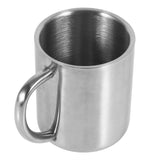 Portable Student Stainless Steel Double Wall Mug Travel Camping Coffee Tea Milk Cup Durable - Close-Up Angle
