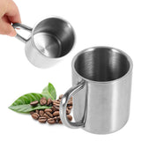 Portable Student Stainless Steel Double Wall Mug Travel Camping Coffee Tea Milk Cup Durable