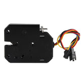 DC 12V 2A Electromagnetic Electric Control Cabinet Drawer Lockers Lock Steel Black - 45-Degree Angle
