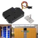 DC 12V 2A Electromagnetic Electric Control Cabinet Drawer Lockers Lock Steel Black
