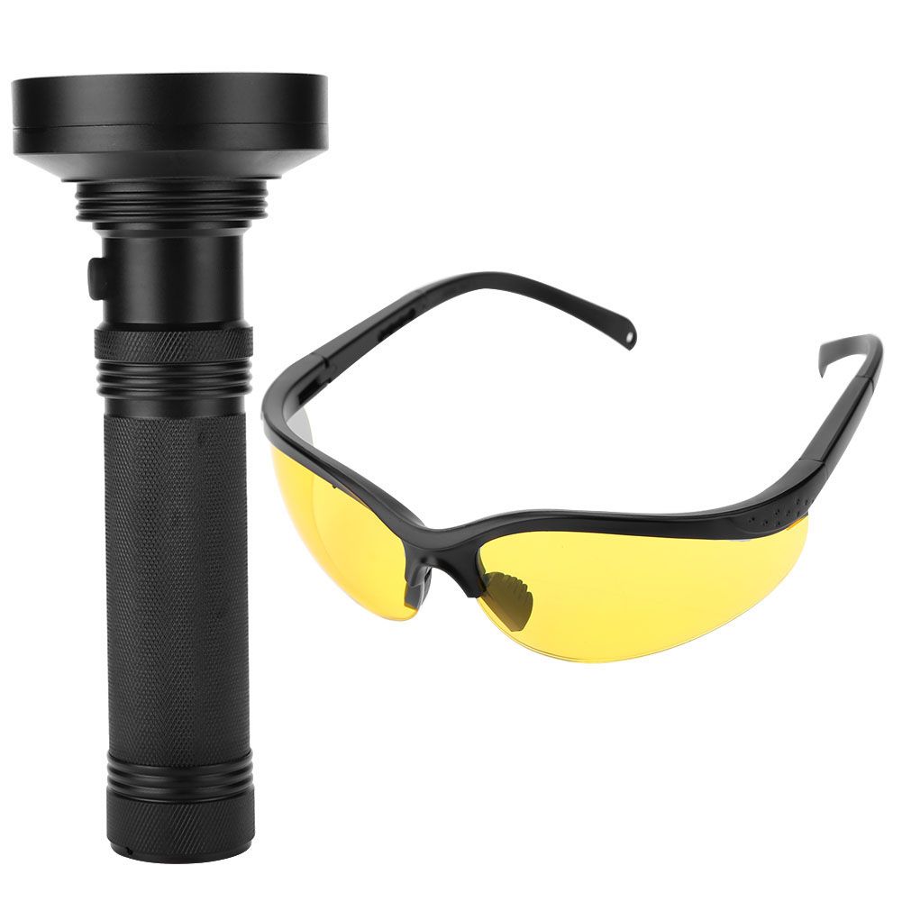 UV Flashlight Pet Stain Urine Detector Bright 100 LEDs Blacklight Torch with UV Sunglasses for