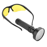 UV Flashlight Pet Stain Urine Detector Bright 100 LEDs Blacklight Torch with UV Sunglasses for
