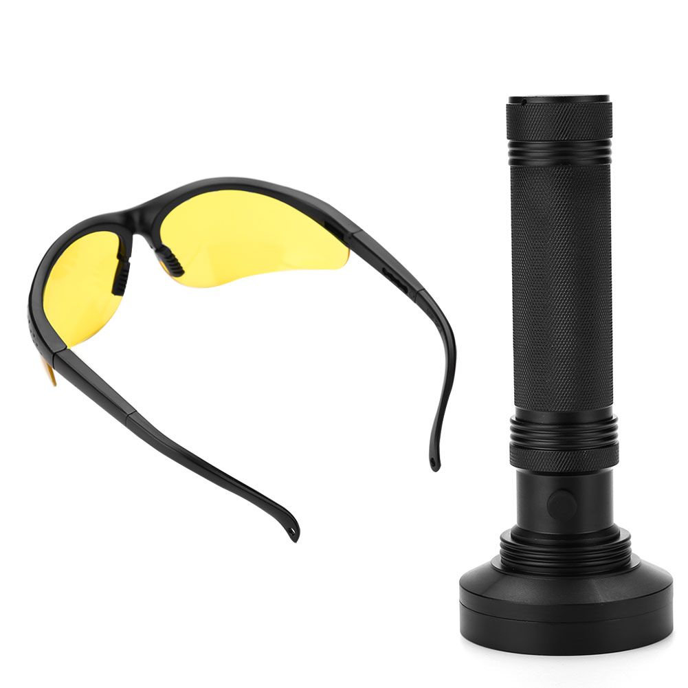 UV Flashlight Pet Stain Urine Detector Bright 100 LEDs Blacklight Torch with UV Sunglasses for