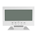 LCD Digital Sound Sensor Table Desk Alarm Clock with Calendar and Temp Display Silver