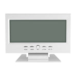 LCD Digital Sound Sensor Table Desk Alarm Clock with Calendar and Temp Display Silver