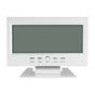 LCD Digital Sound Sensor Table Desk Alarm Clock with Calendar and Temp Display Silver
