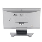 LCD Digital Sound Sensor Table Desk Alarm Clock with Calendar and Temp Display Silver